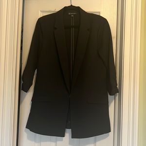 Macys INC Core Collection long black blazer size L